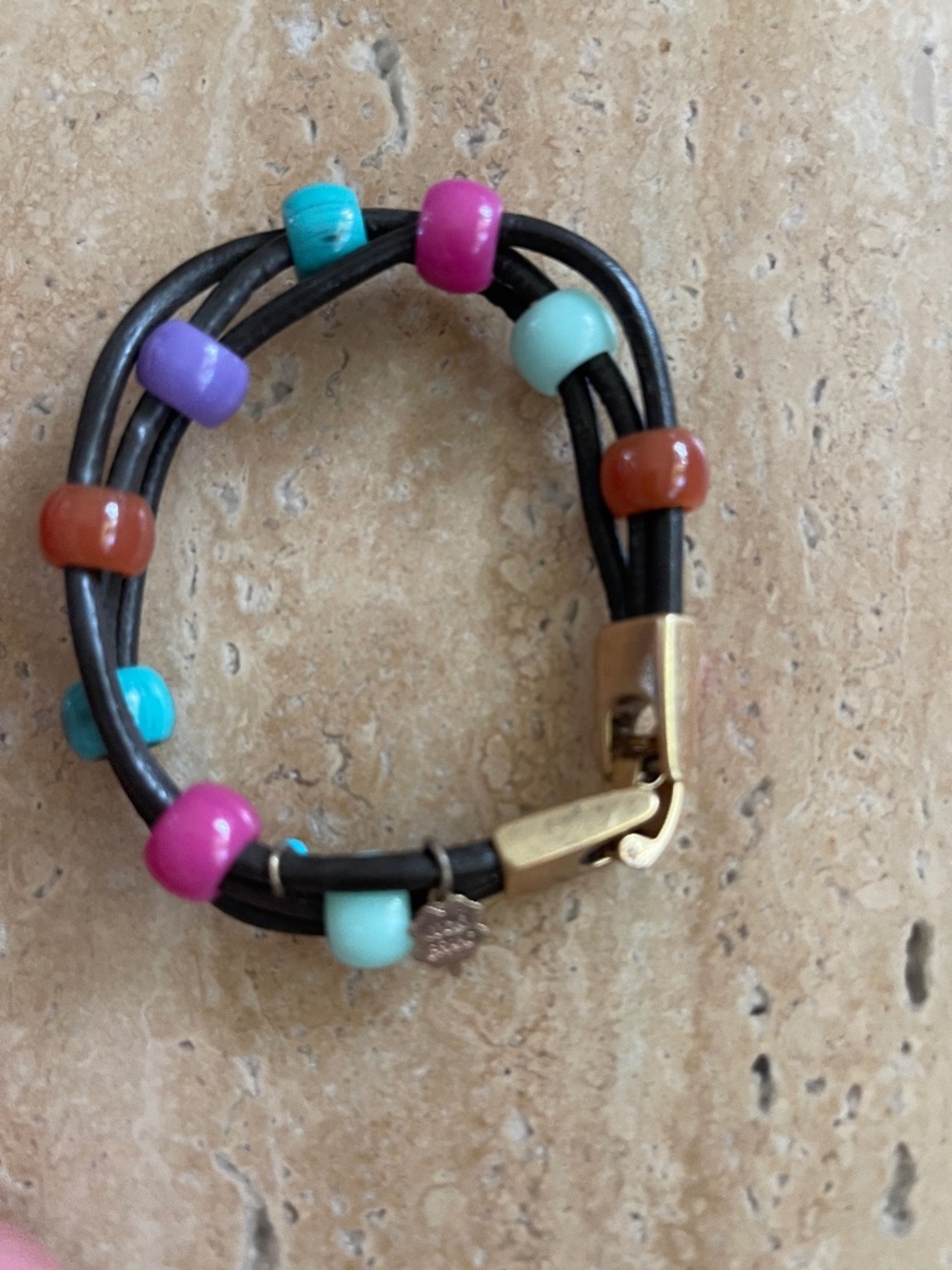 Y2K leather bracelet